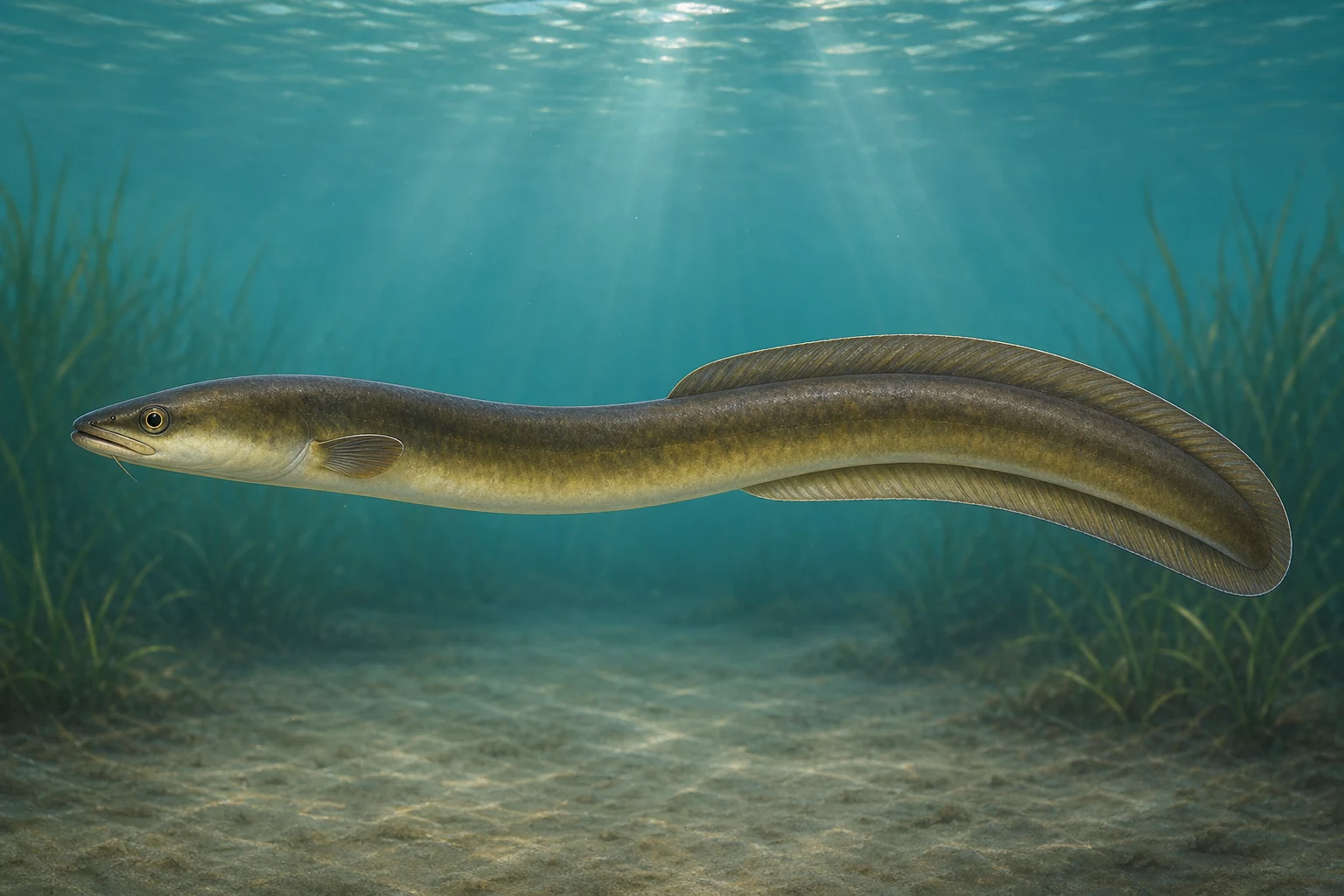 Arte original da coleção Fishdle de Enguia-americana