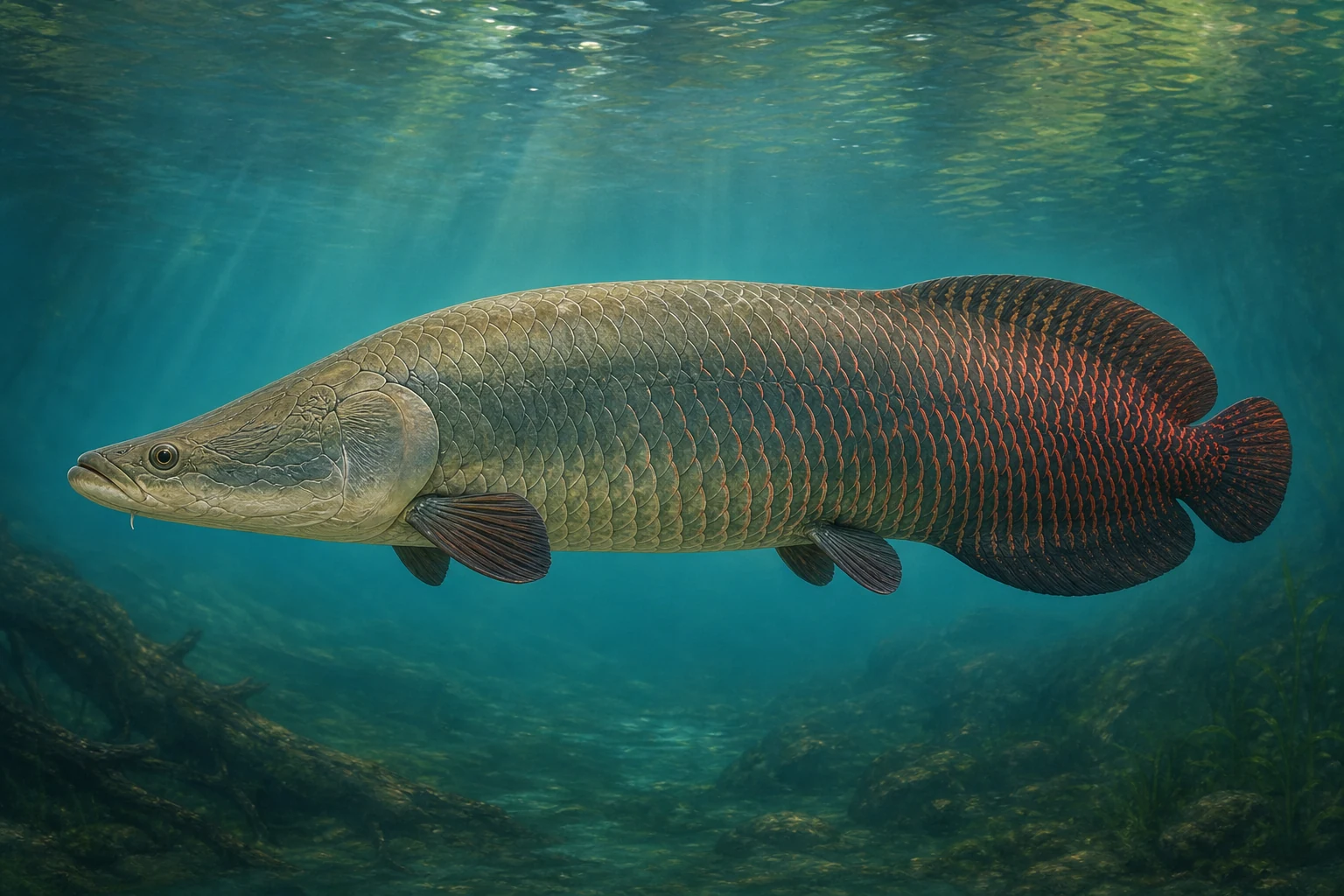 Original Fishdle collection art of Arapaima