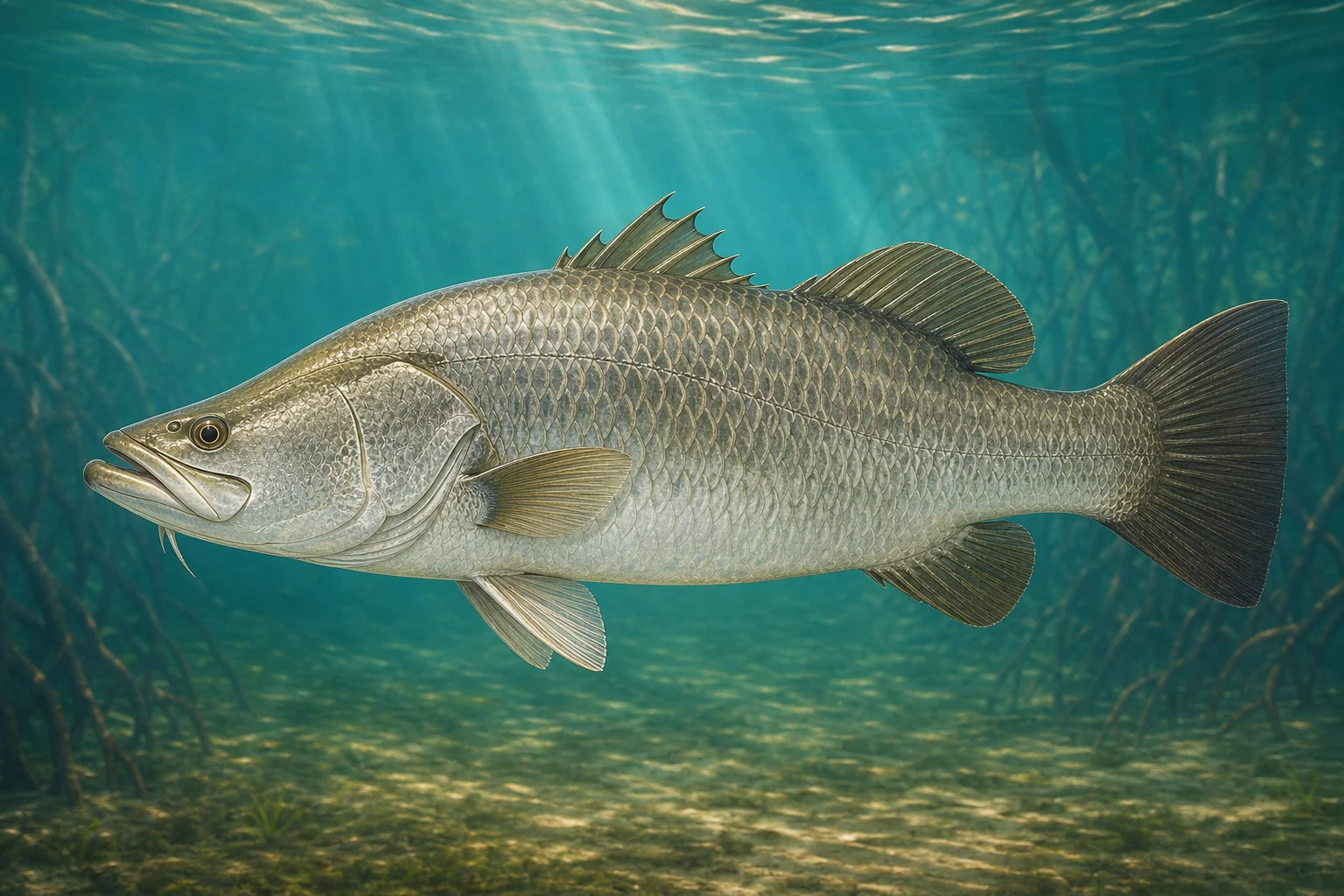 尖吻鲈 的原创 Fishdle 收藏插画