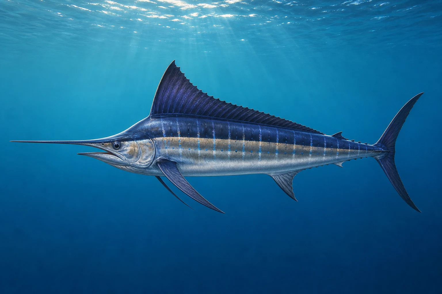 رسم مجموعة Fishdle الأصلي لـمرلين أسود هندي