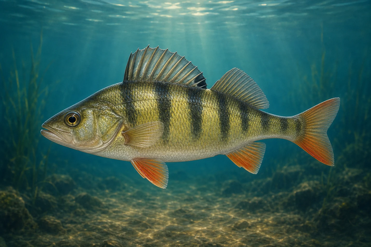 Arte original de la colección Fishdle de perca