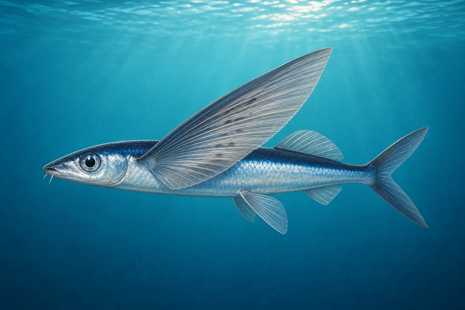Original Fishdle collection art of Atlantic flyingfish