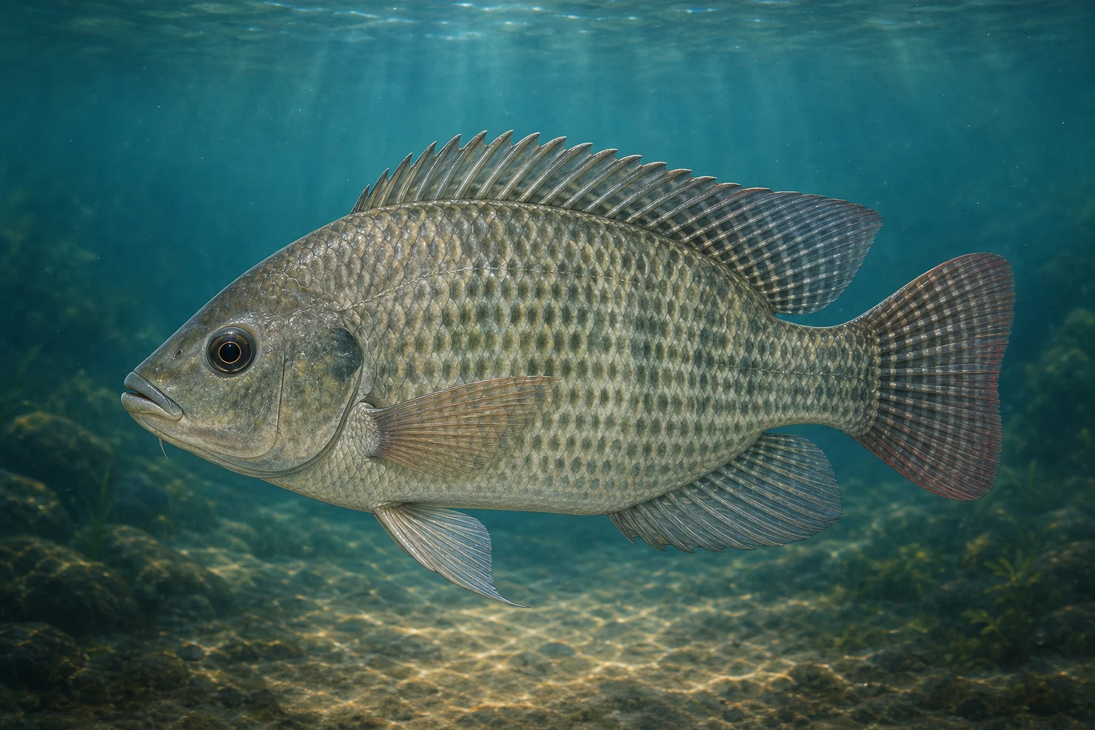 Illustration originale de la collection Fishdle de Tilapia du Nil