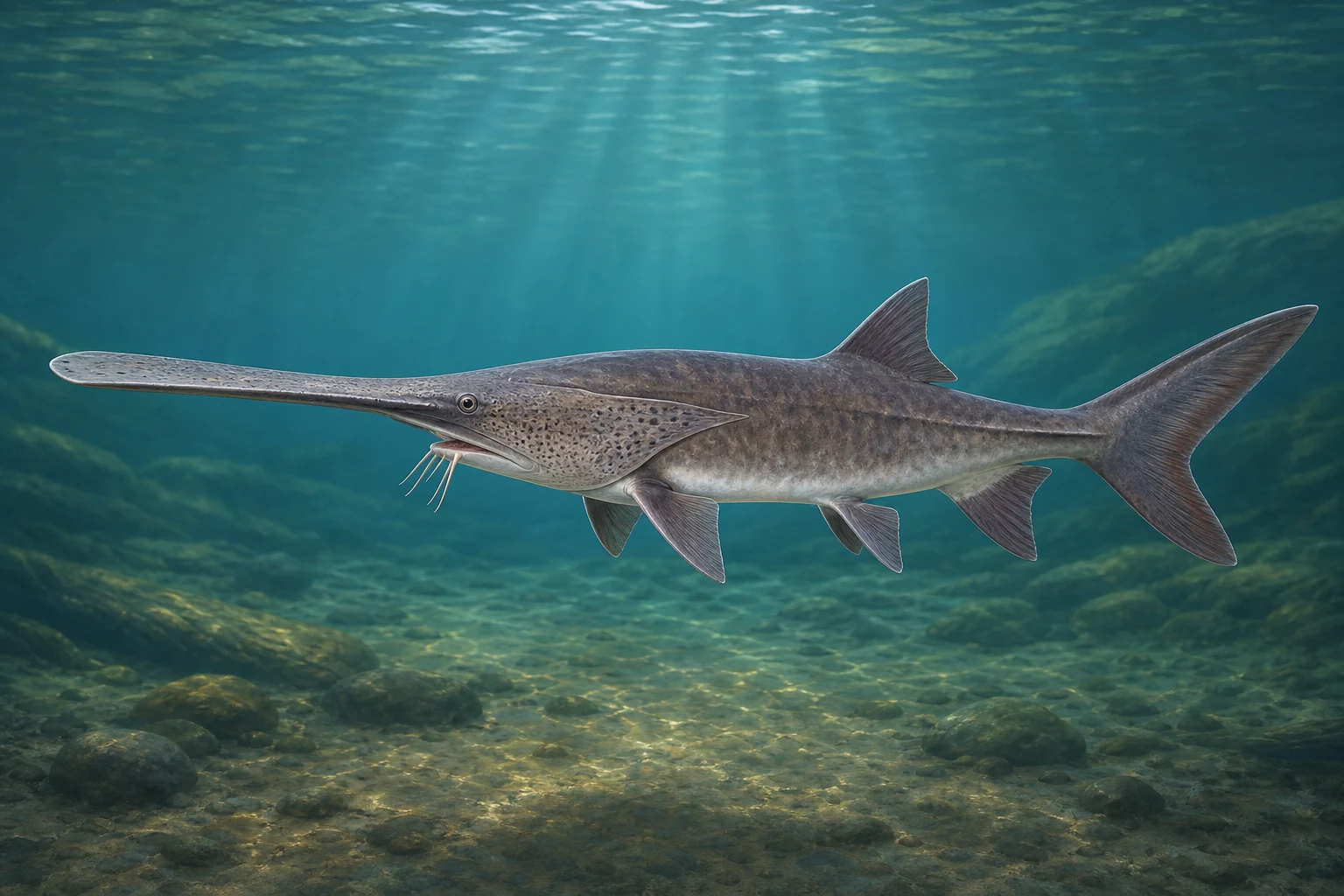 Original Fishdle collection art of American paddlefish