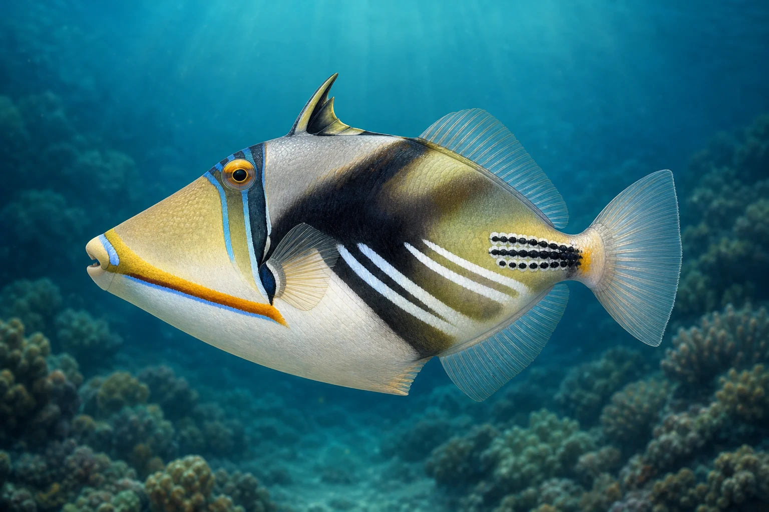 Original Fishdle collection art of Picasso triggerfish