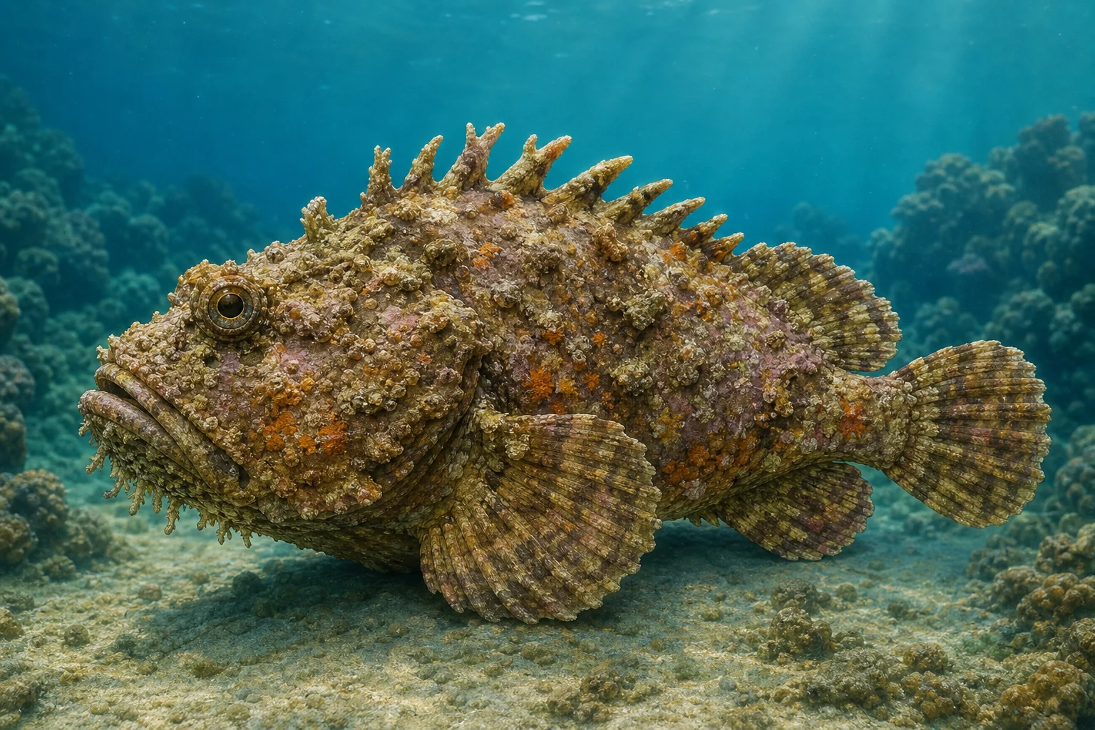 Original Fishdle collection art of Reef stonefish
