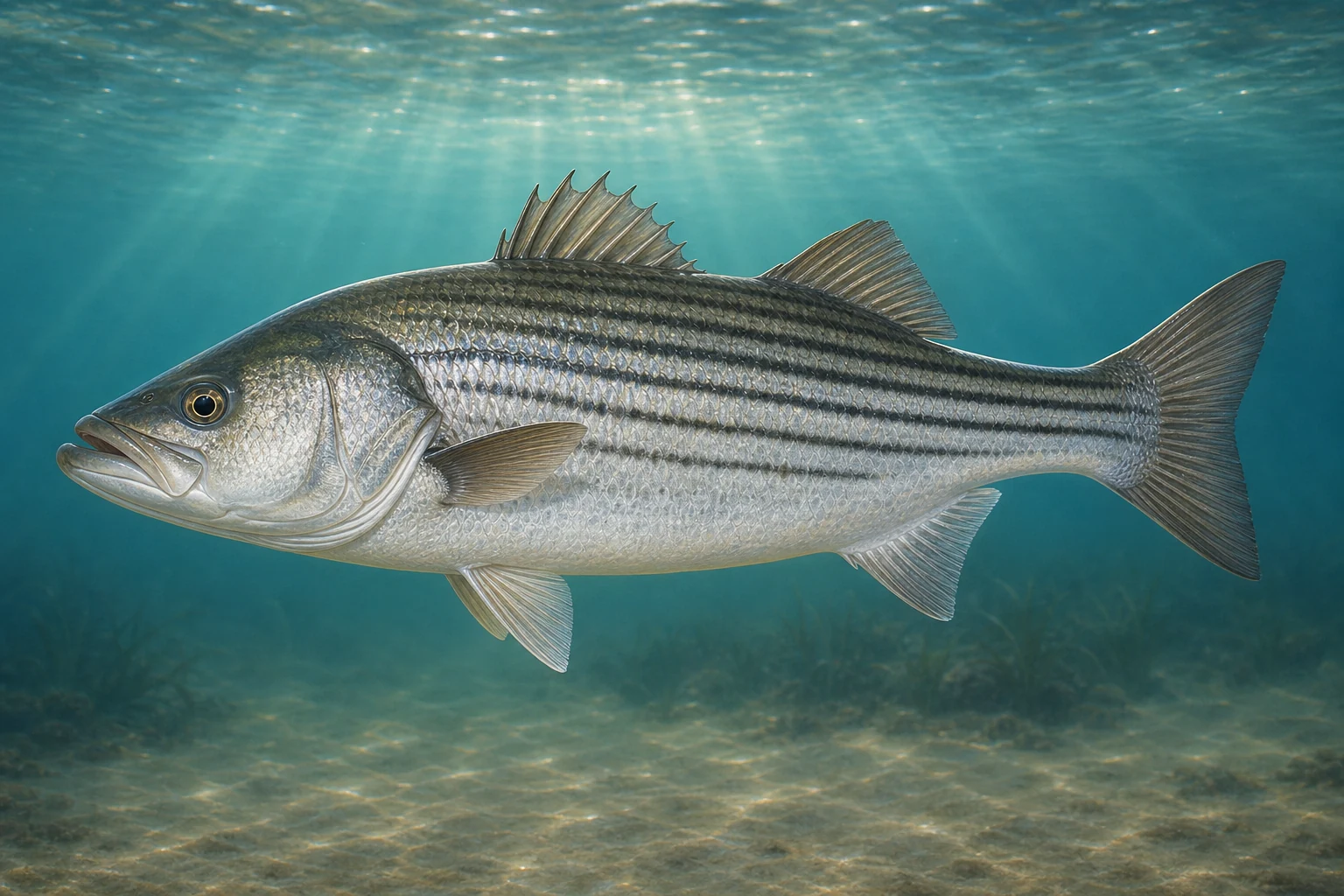 Striped bass-এর মূল Fishdle সংগ্রহের শিল্পকর্ম