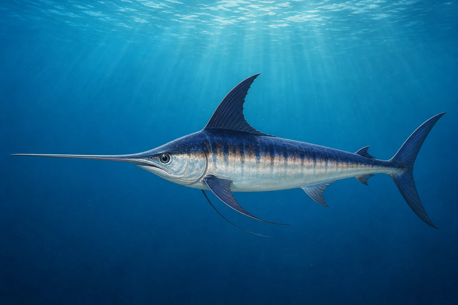 Original Fishdle collection art of Swordfish