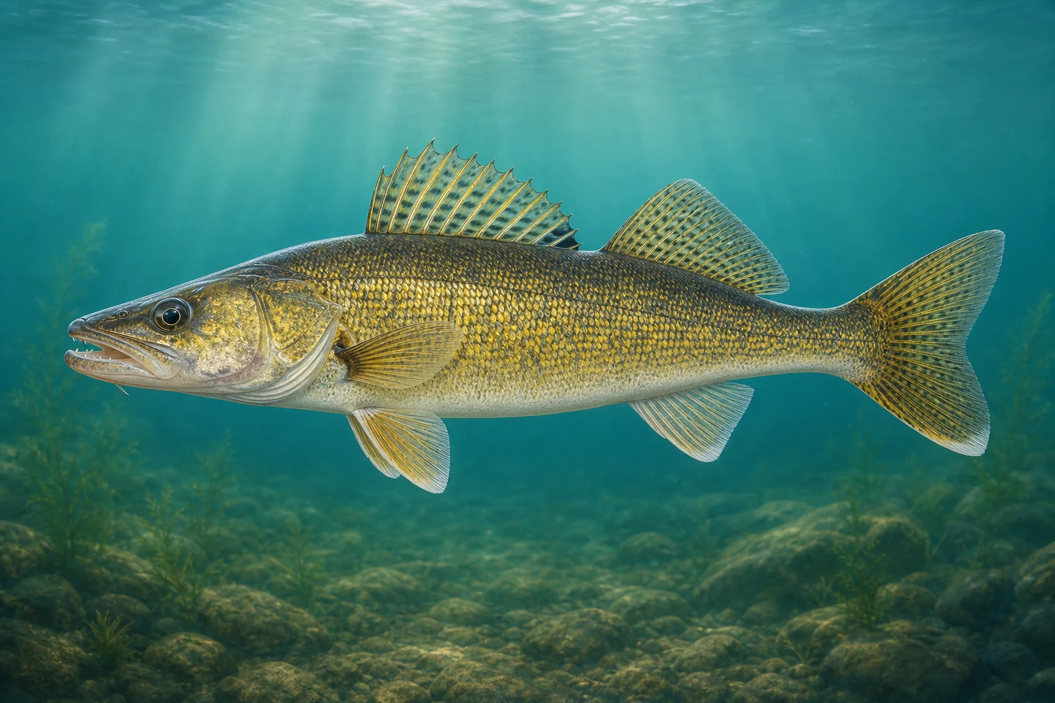 Original Fishdle collection art of Walleye