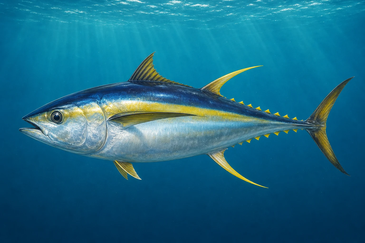 Arte original da coleção Fishdle de albacora